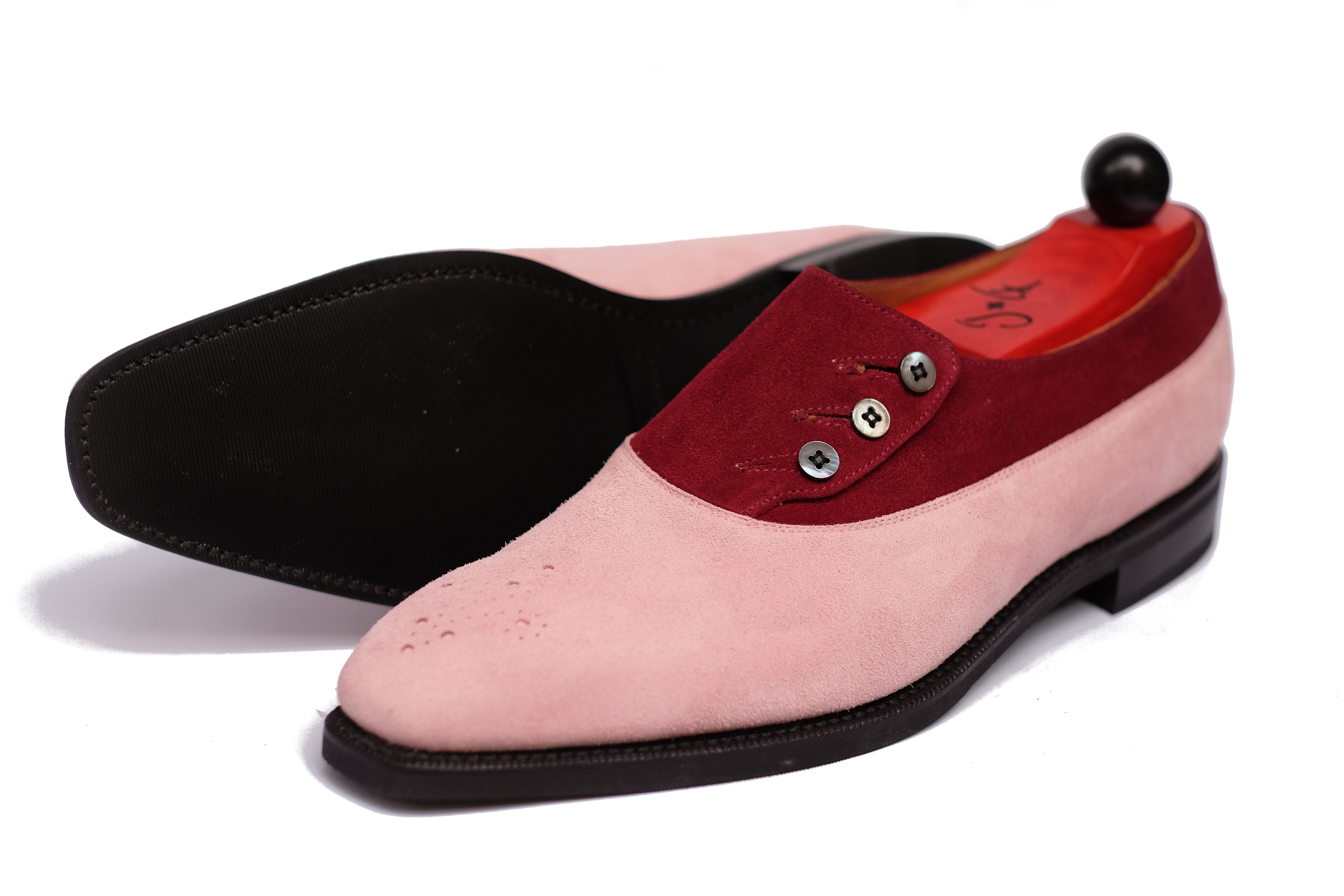 Eastmont - MTO - Pink Suede / Burgundy Suede - MGF Last - City Rubber Sole