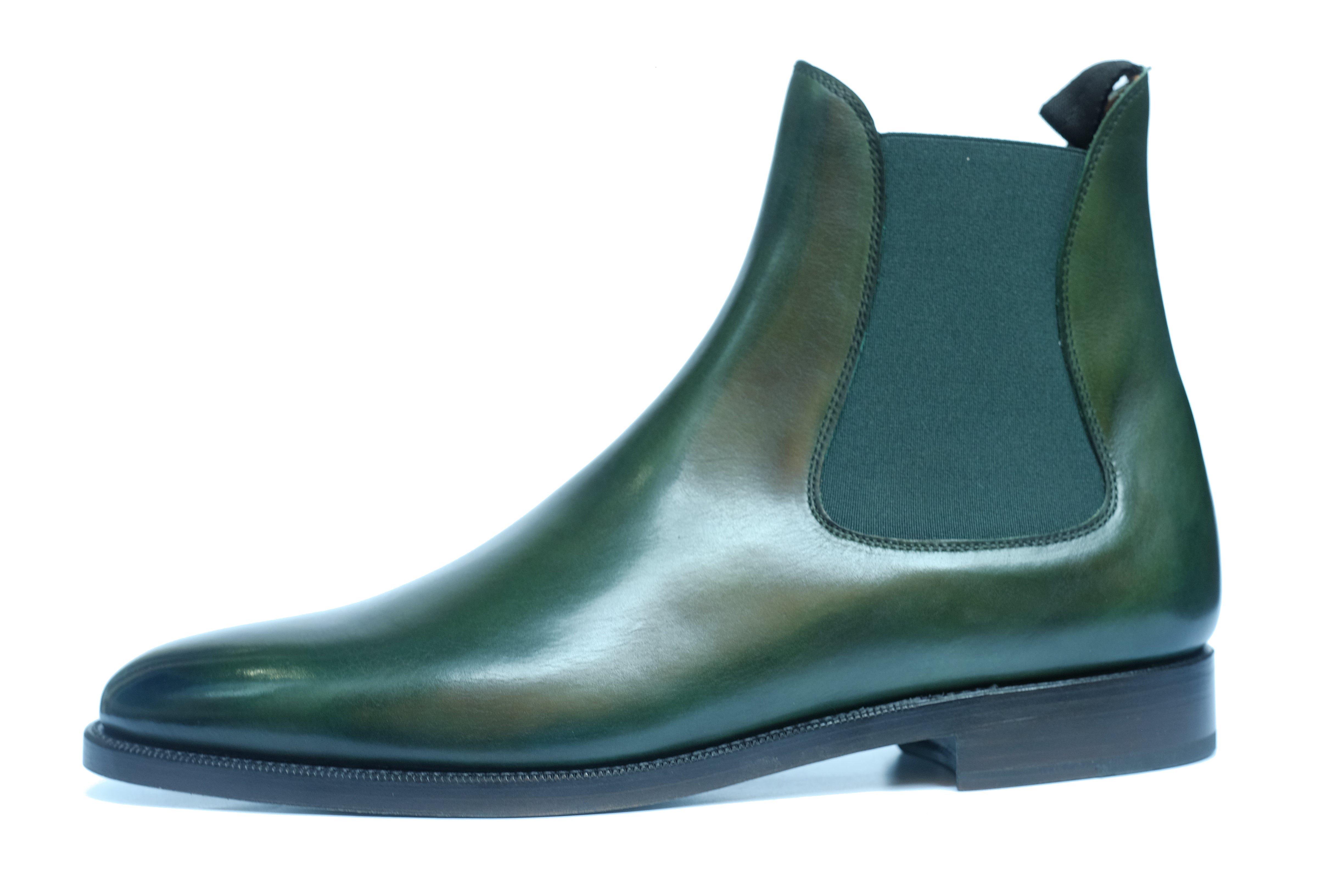 Alki - MTO - Forest Green Calf / Green Gore - TMG Last - Double Leather Sole