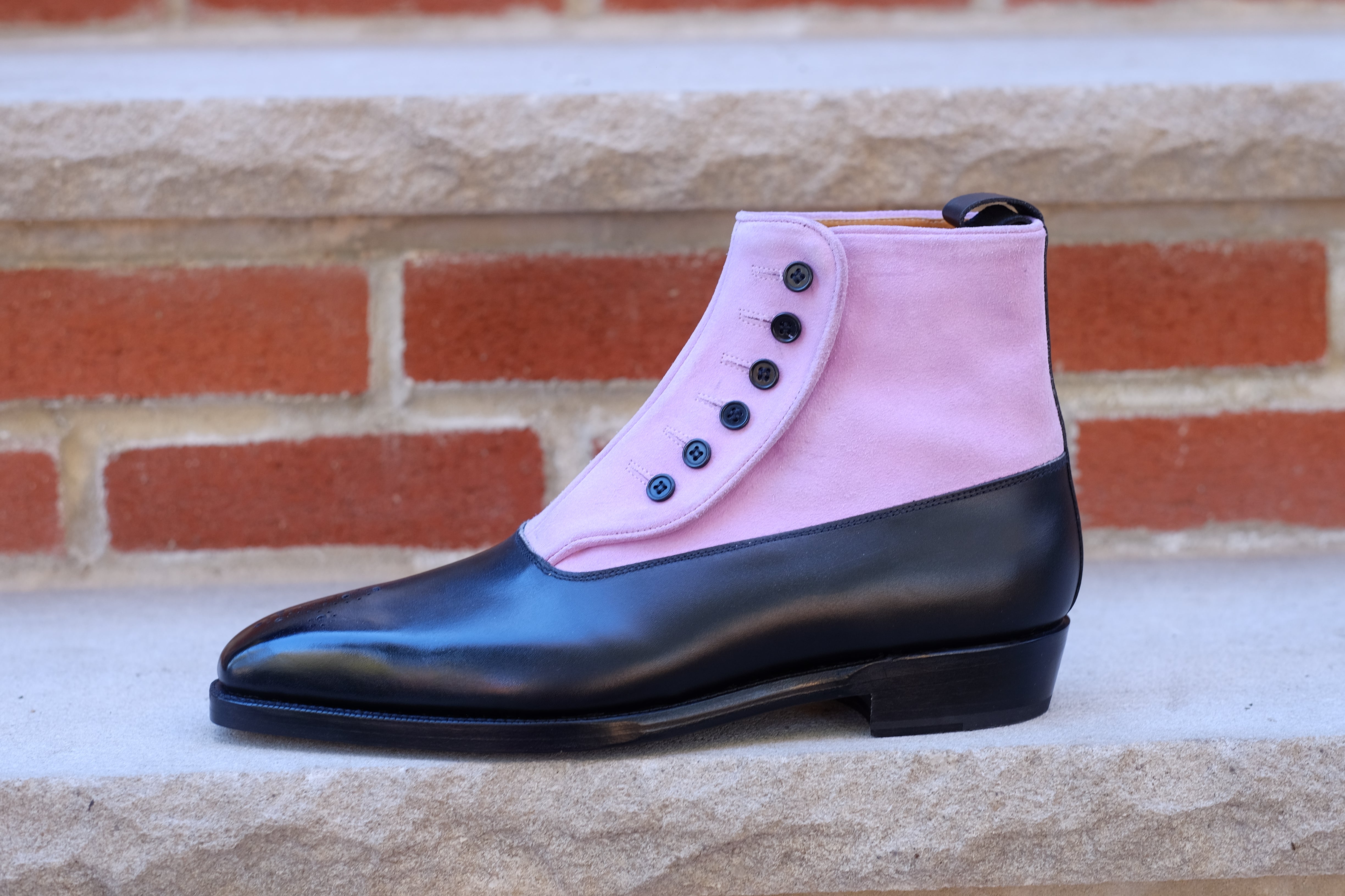 High Point - MTO - Black Calf / Blush Suede - MGF Last - Double Leather Sole