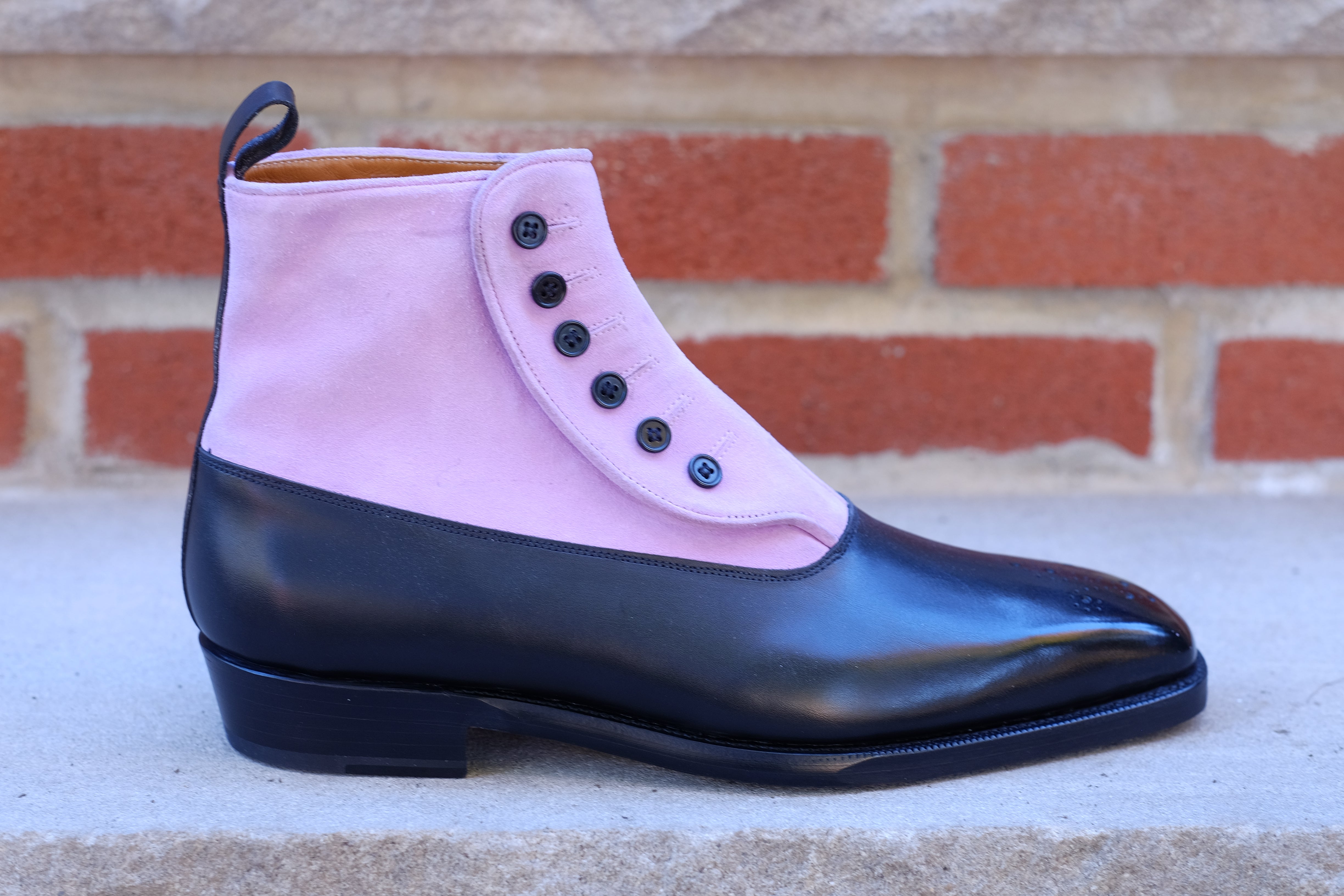 High Point - MTO - Black Calf / Blush Suede - MGF Last - Double Leather Sole