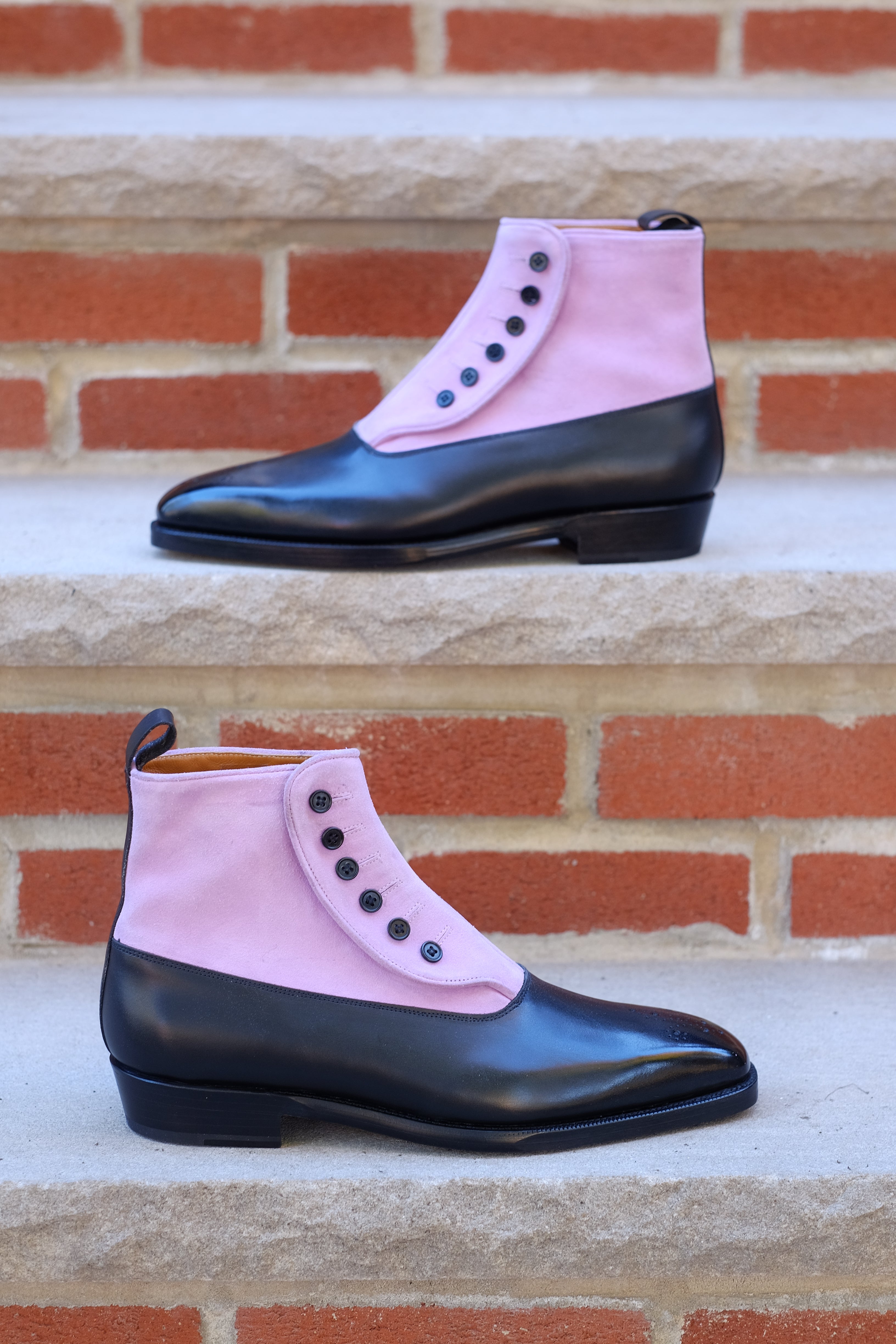 High Point - MTO - Black Calf / Blush Suede - MGF Last - Double Leather Sole