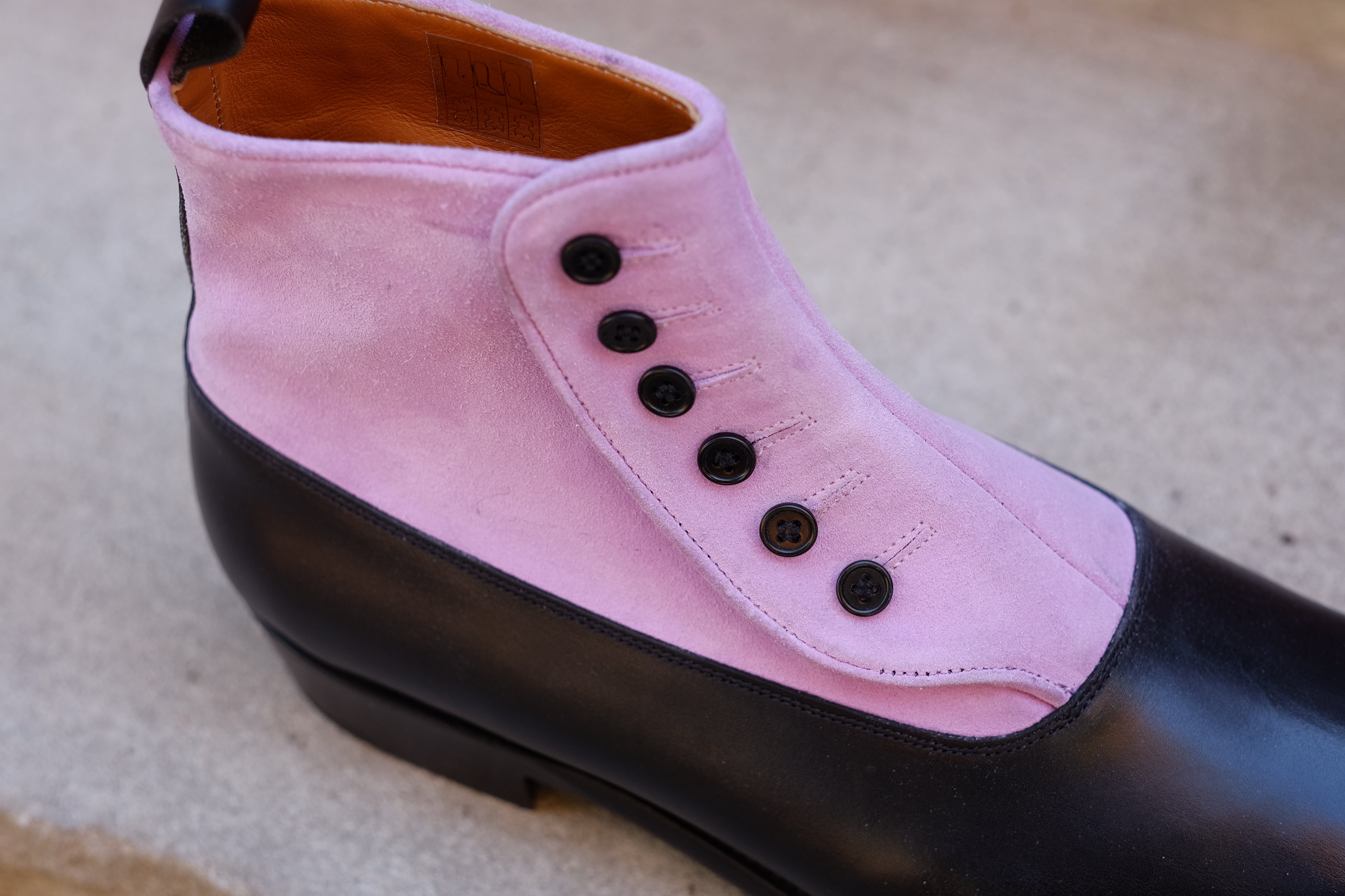 High Point - MTO - Black Calf / Blush Suede - MGF Last - Double Leather Sole