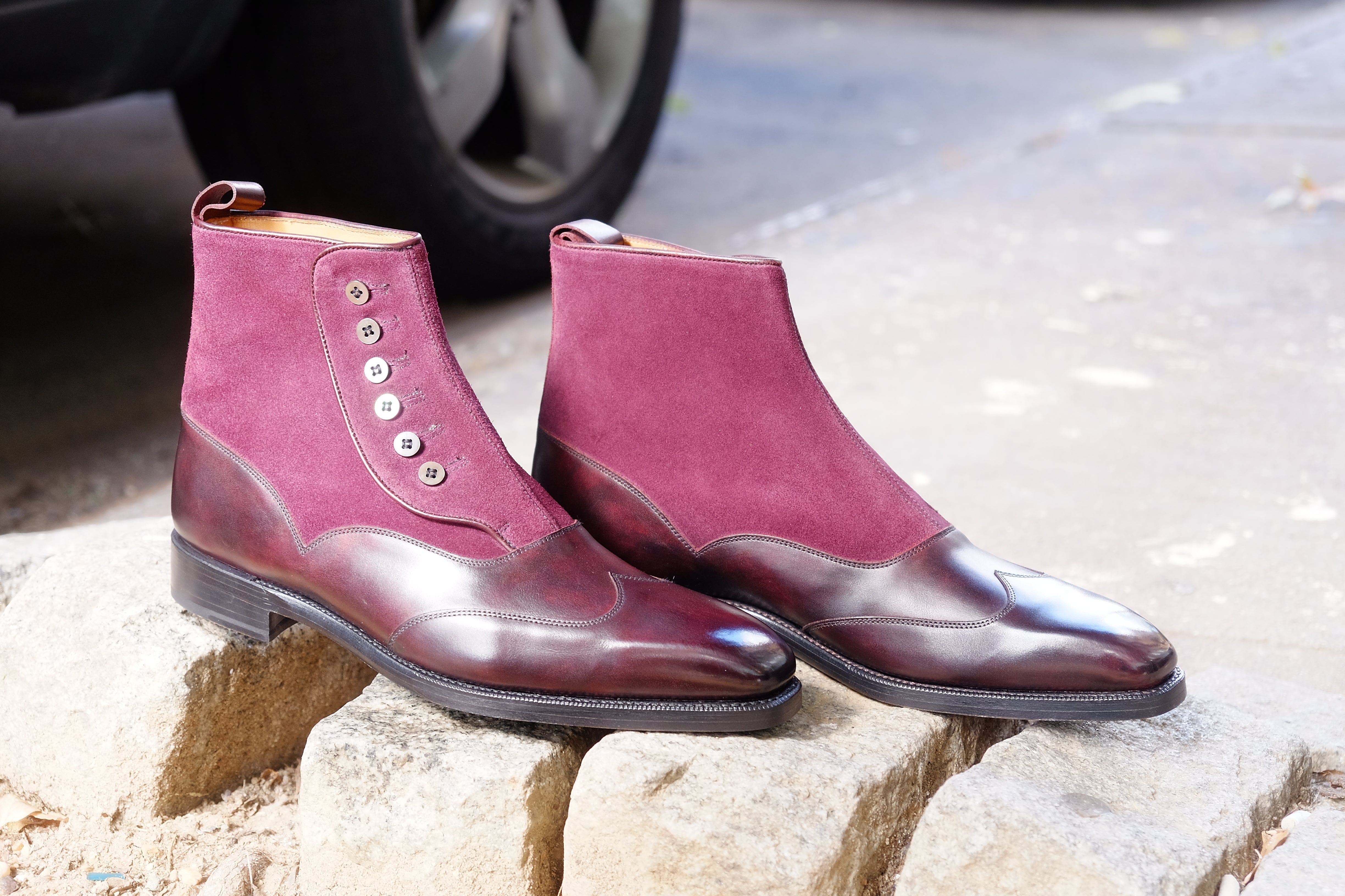 Northbend - MTO - Plum Museum Calf / Regal Purple Suede - MGF Last - Single Leather Sole