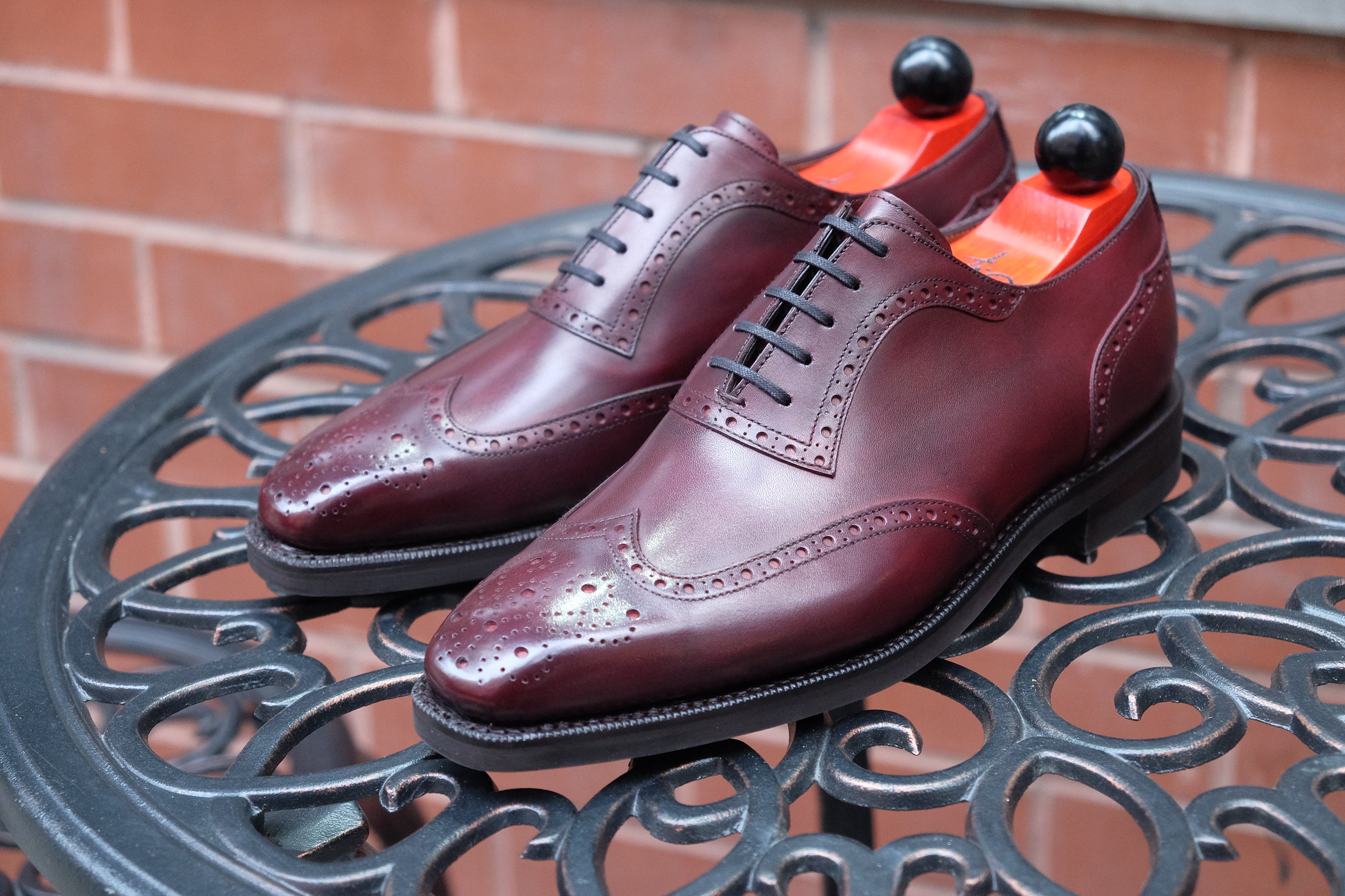 Couer d'Alene - MTO - Sangria Calf - MGF Last - Double Country Rubber Sole