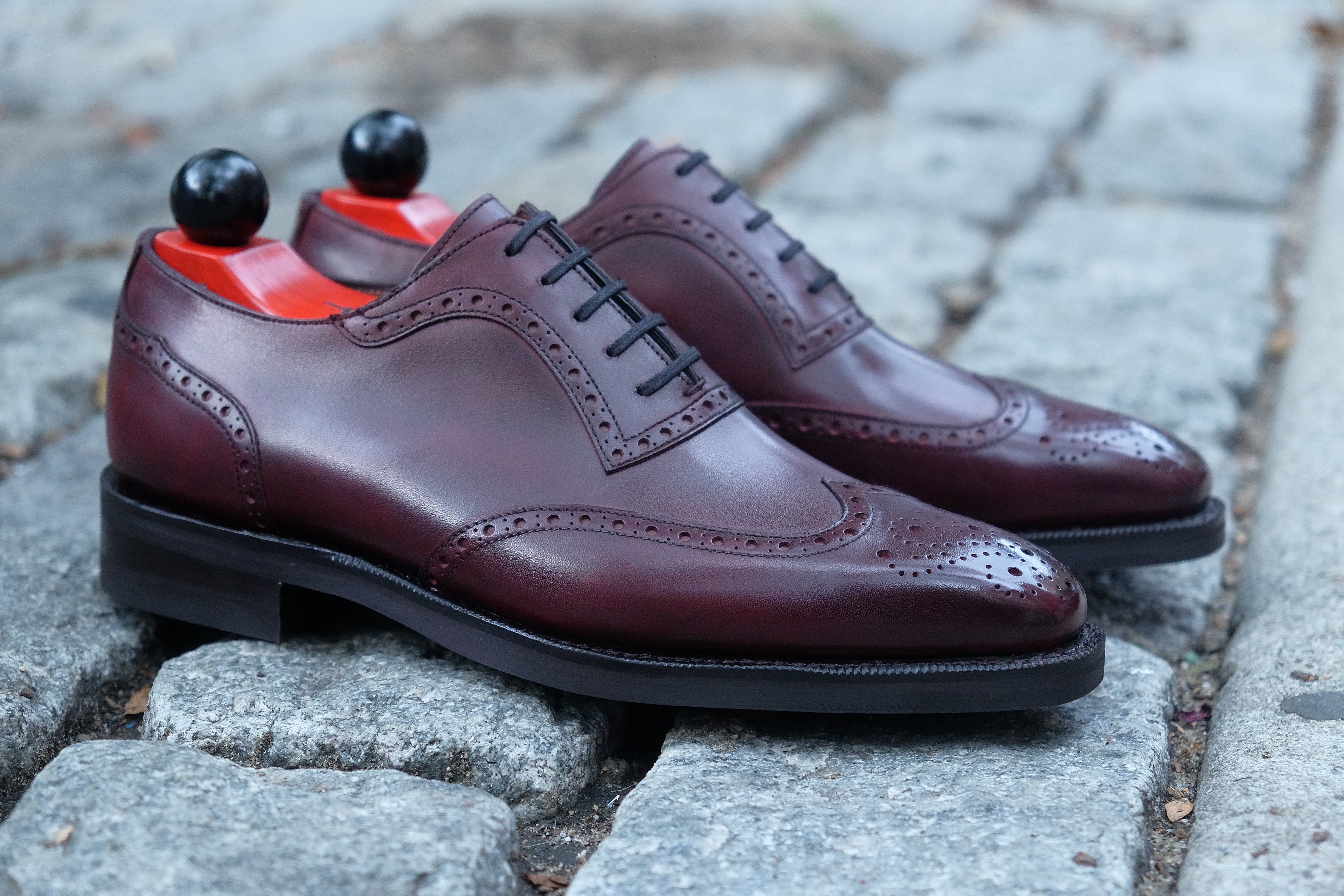 Couer d'Alene - MTO - Sangria Calf - MGF Last - Double Country Rubber Sole