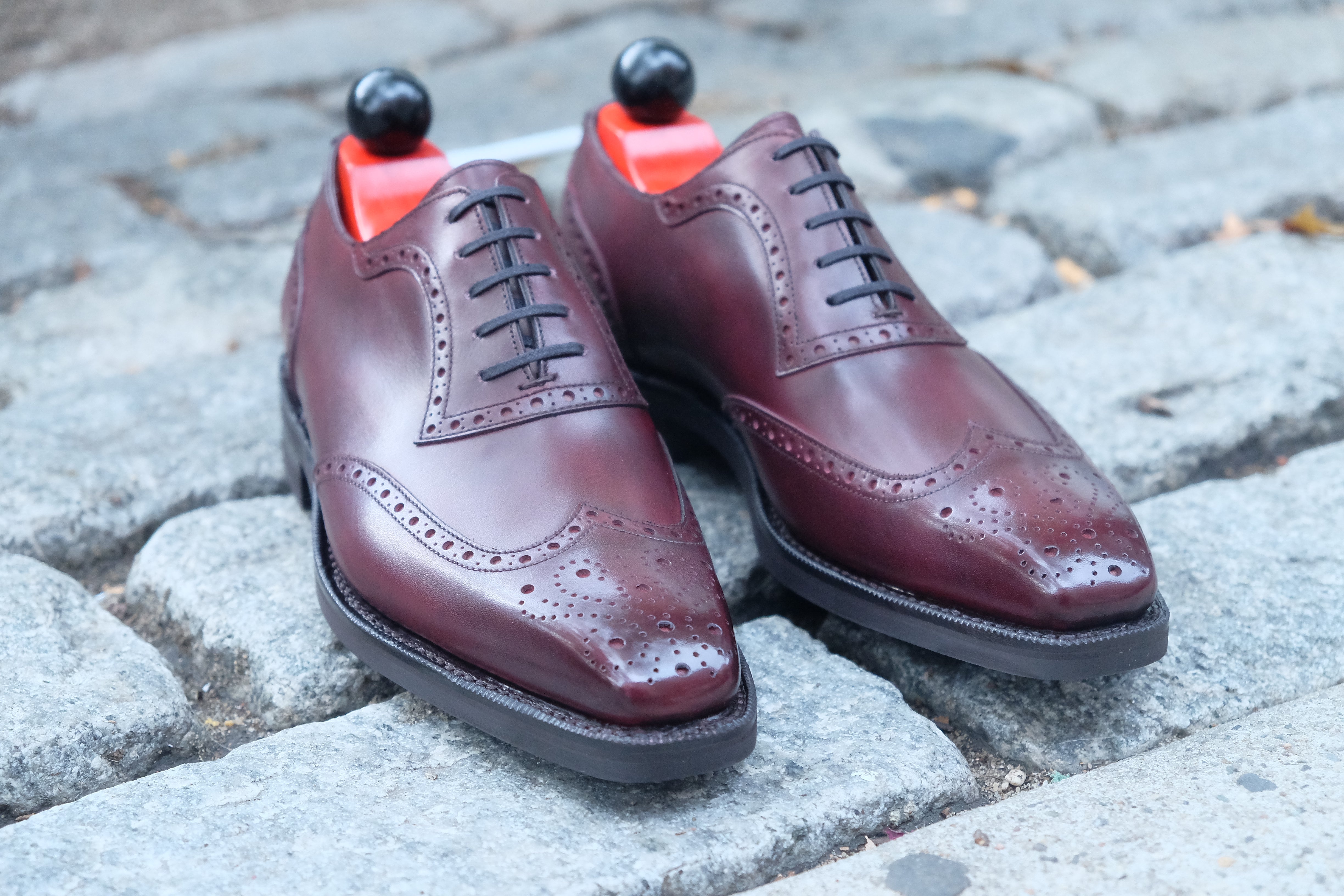 Couer d'Alene - MTO - Sangria Calf - MGF Last - Double Country Rubber Sole