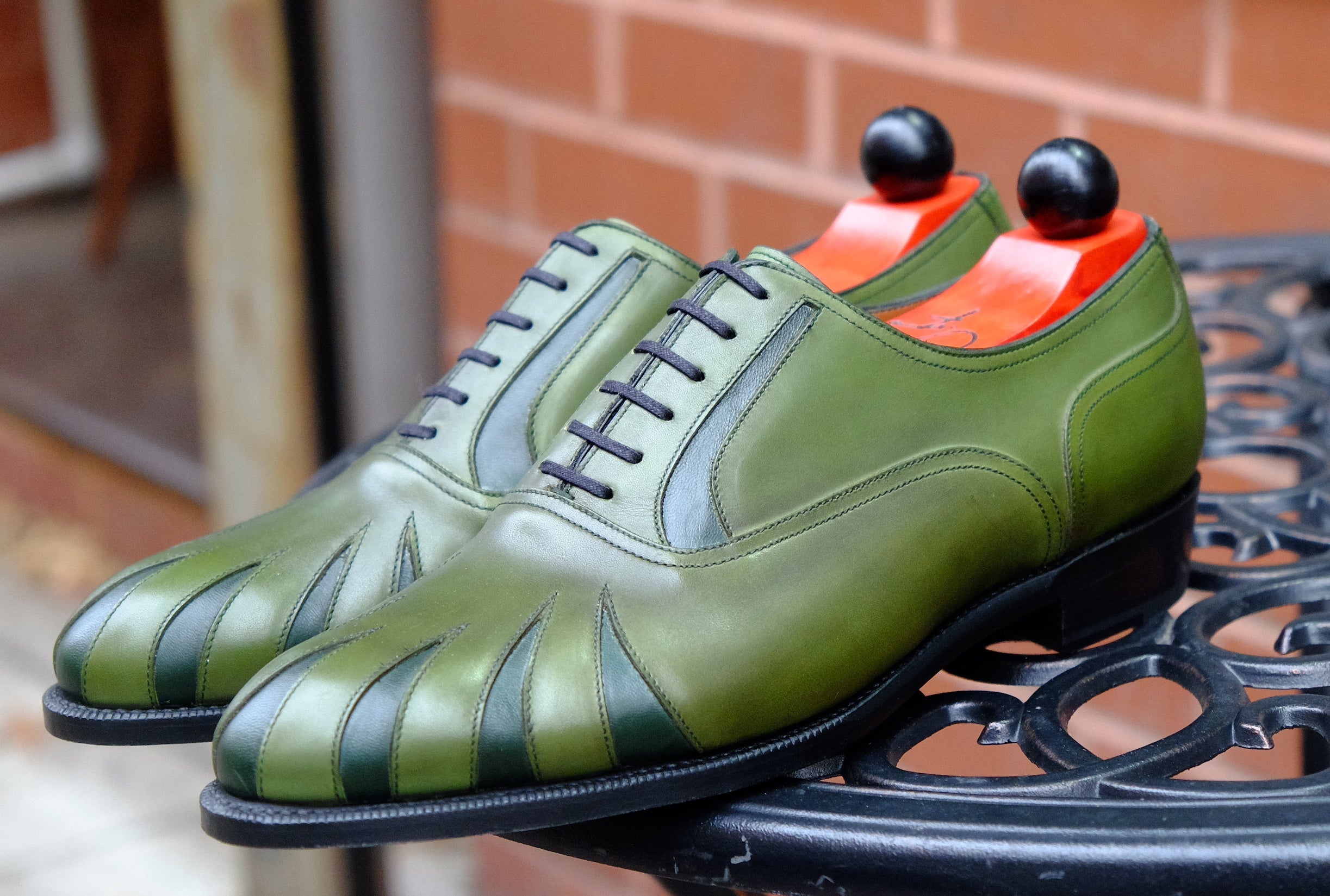 Tiger's Claw - MTO - Avocado Green Calf / Dark Green Calf - NGT Last - Single Leather Sole