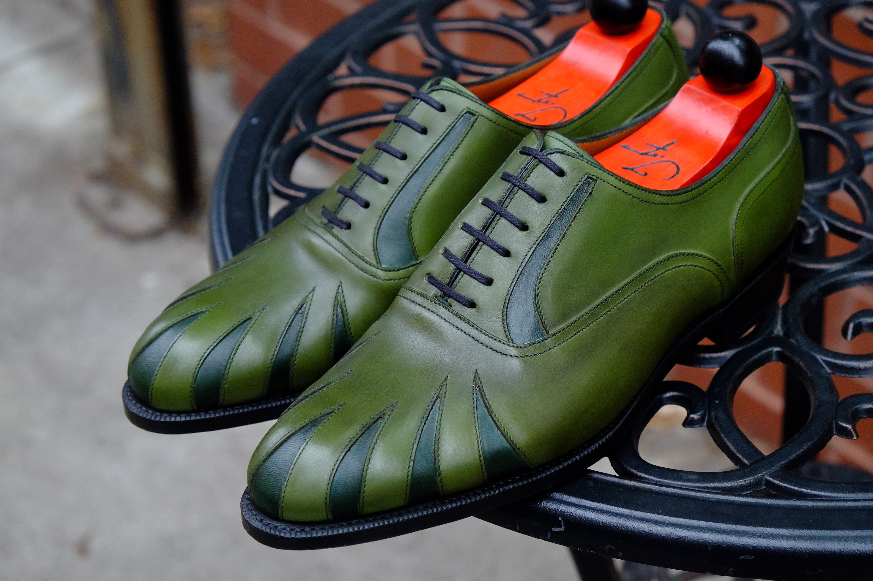 Tiger's Claw - MTO - Avocado Green Calf / Dark Green Calf - NGT Last - Single Leather Sole