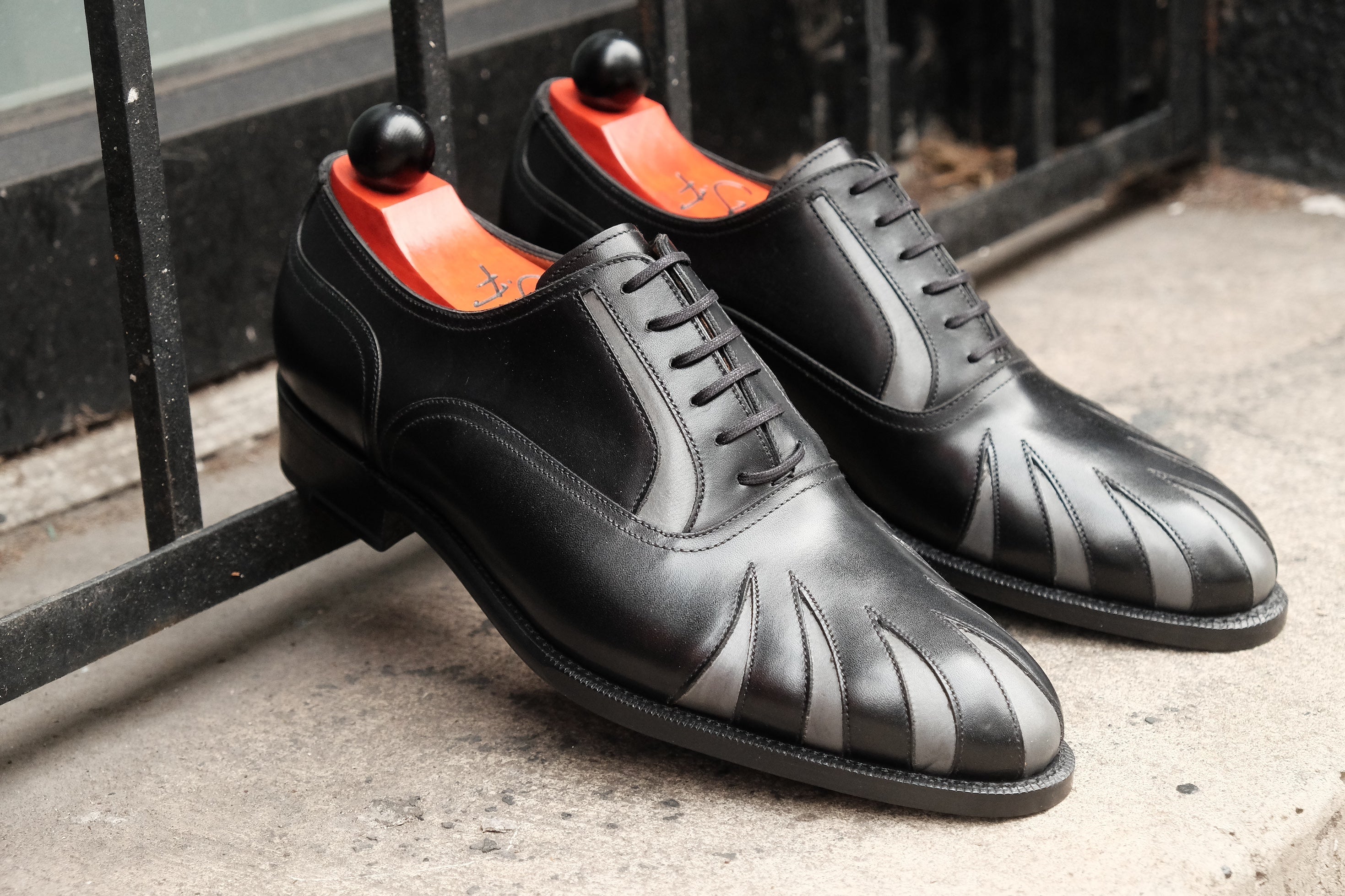 Tiger's Claw - MTO - Black Calf / Dark Grey Calf - NGT Last - Single Leather Sole