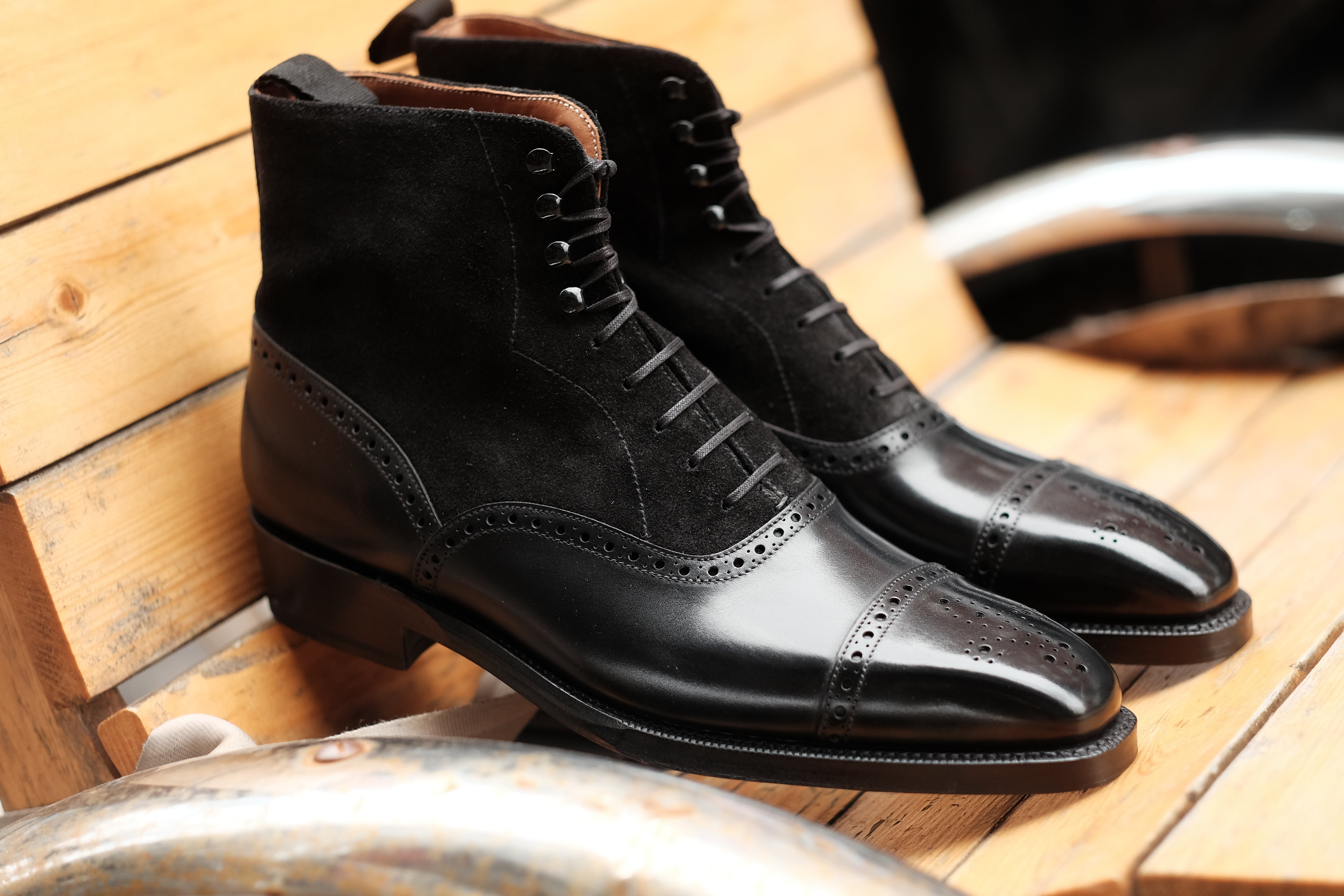 David - Black Calf / Black Suede – J.FitzPatrick Footwear