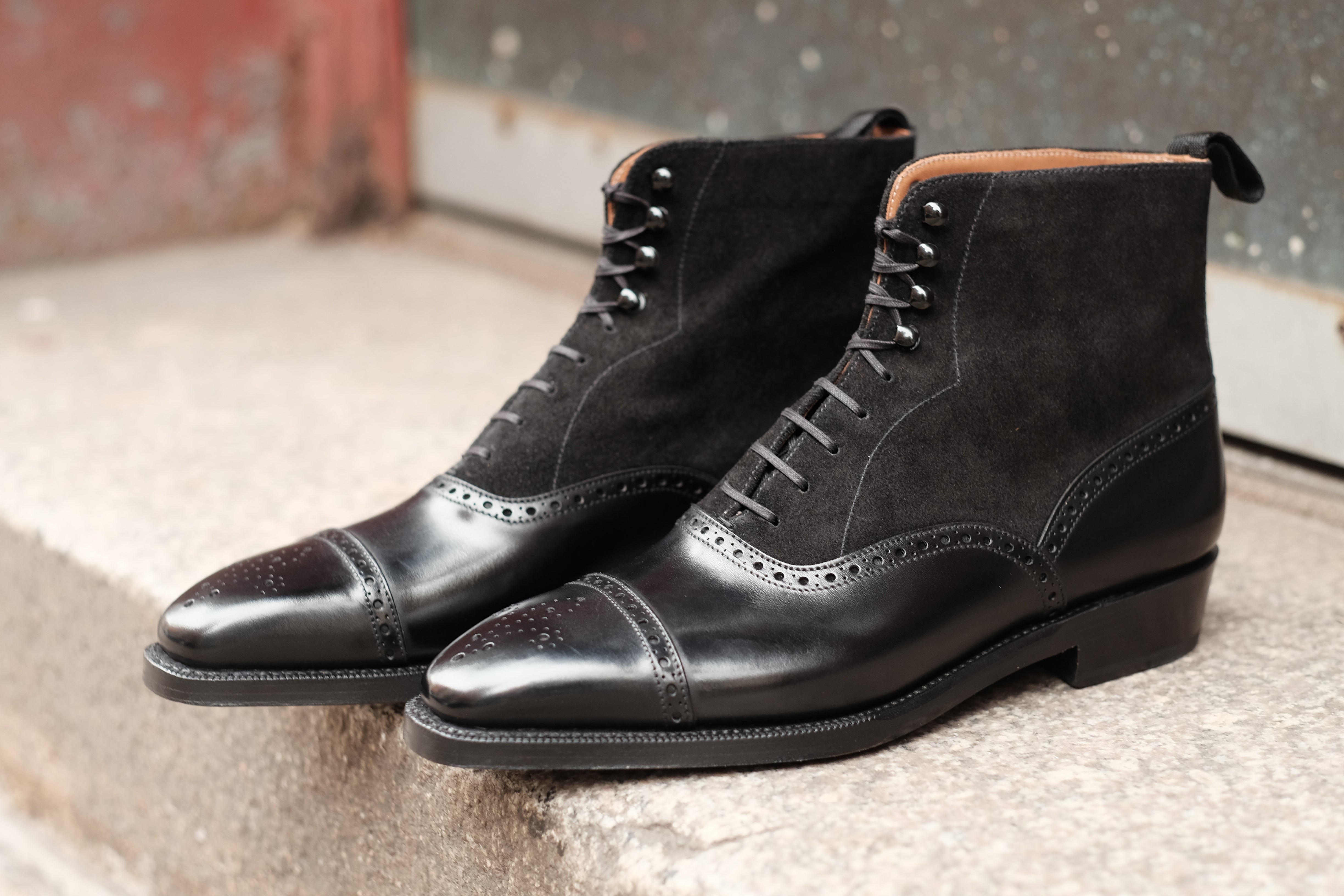 David - Black Calf / Black Suede – J.FitzPatrick Footwear