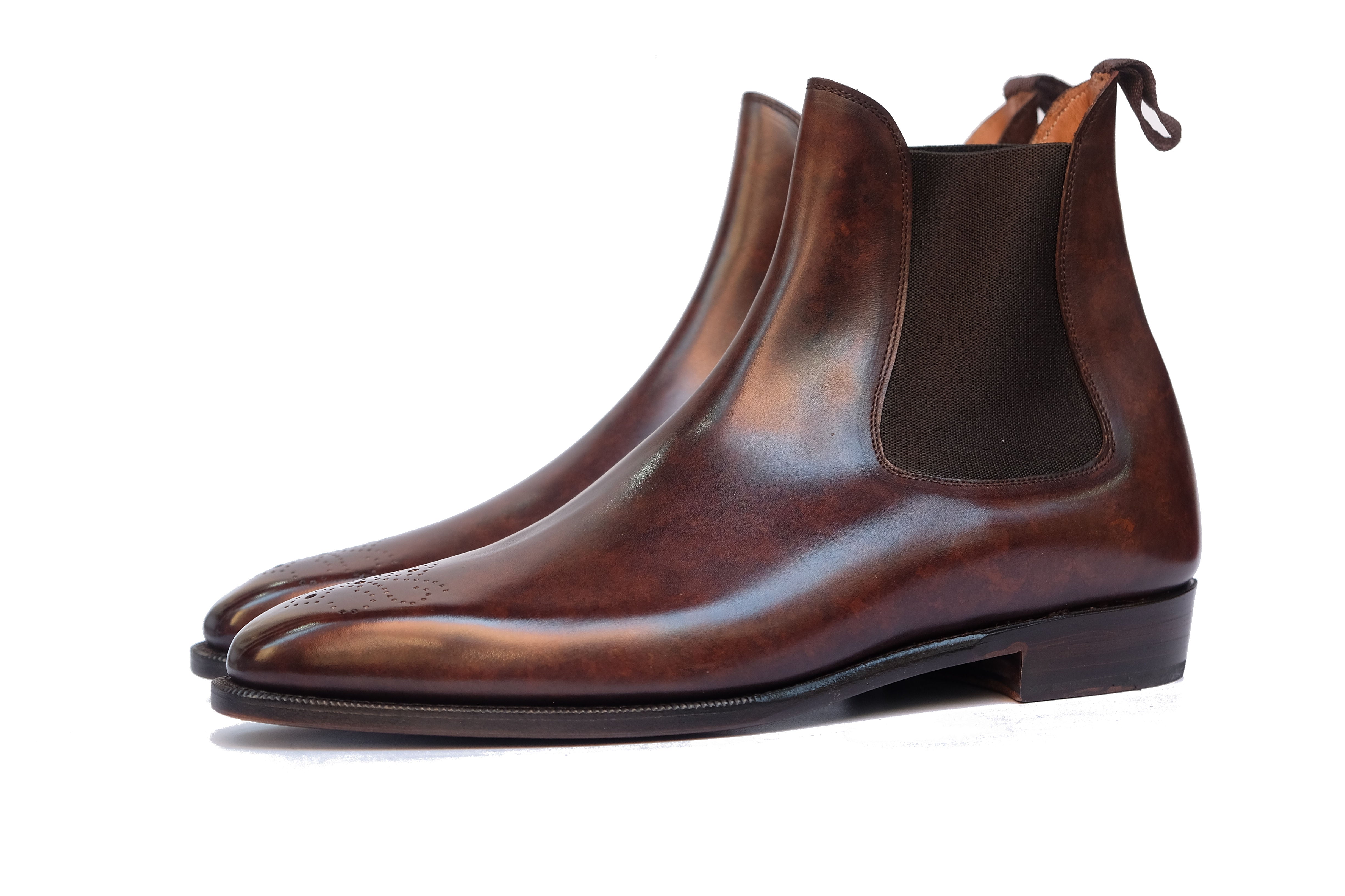 Highland - MTO - Dark Brown Marble Patina - MGF Last - Single Leather Sole