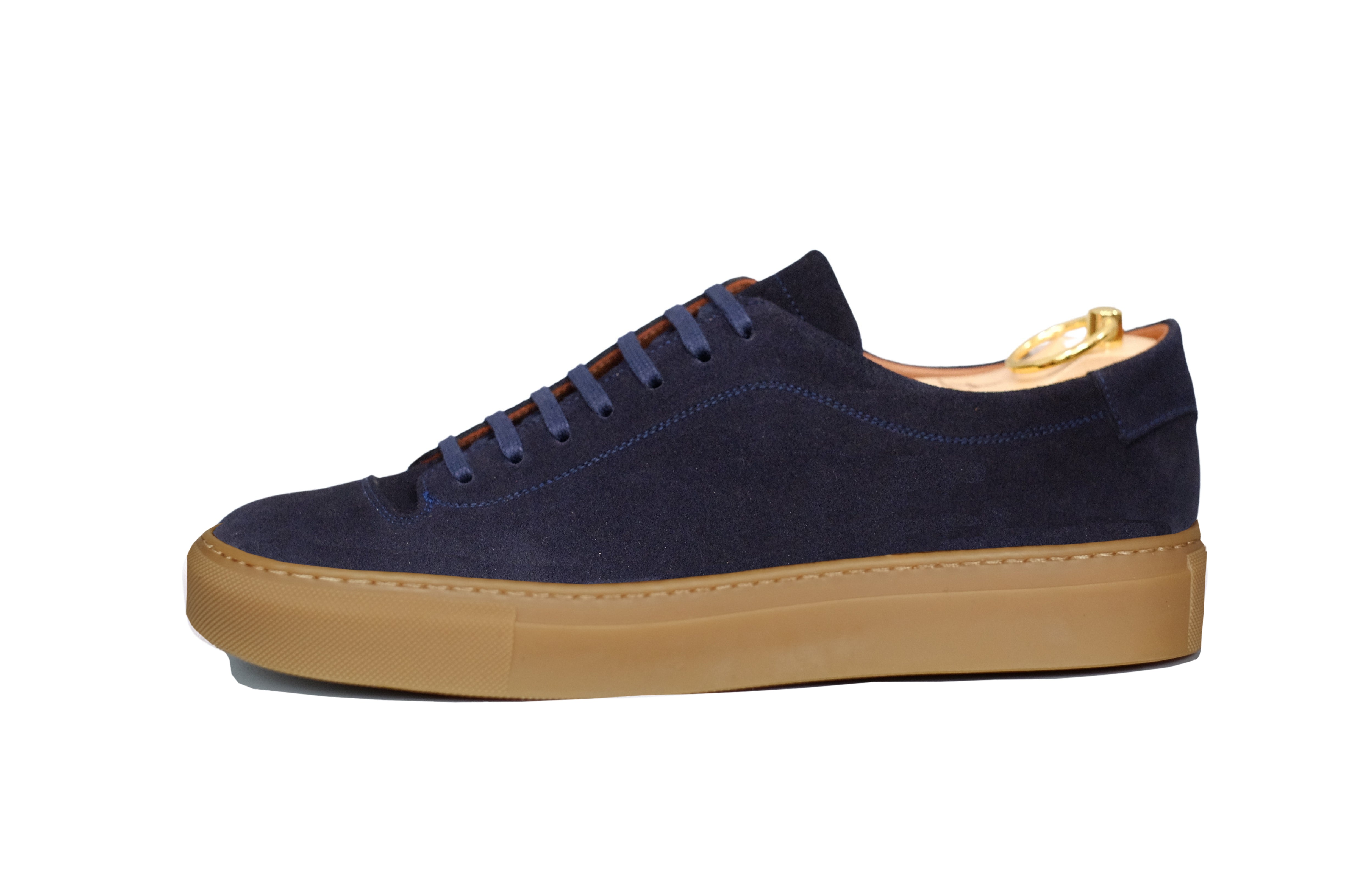 Olympia - MTO - Dark Sapphire Suede / Gum Sole