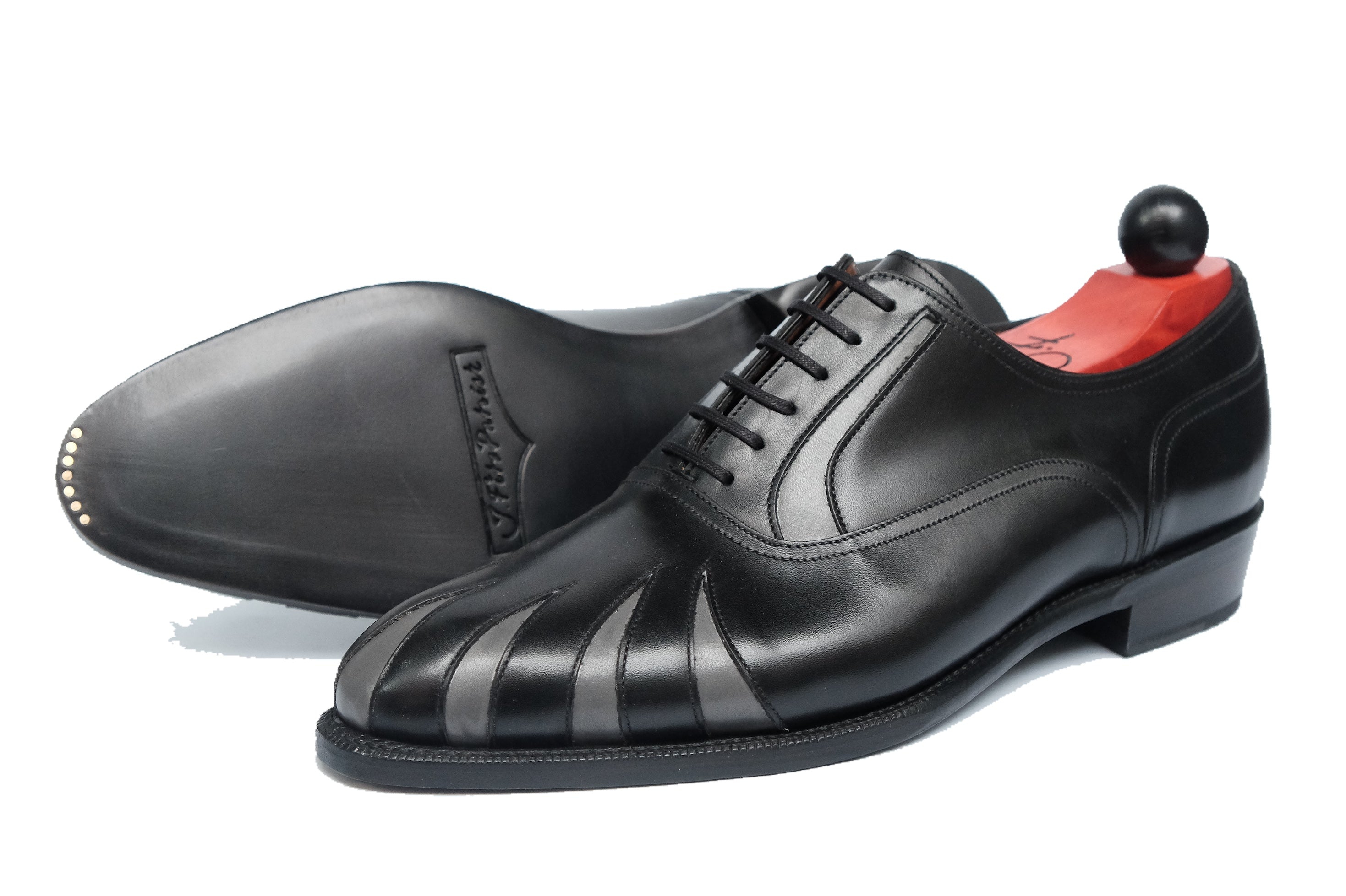 Tiger's Claw - MTO - Black Calf / Dark Grey Calf - NGT Last - Single Leather Sole