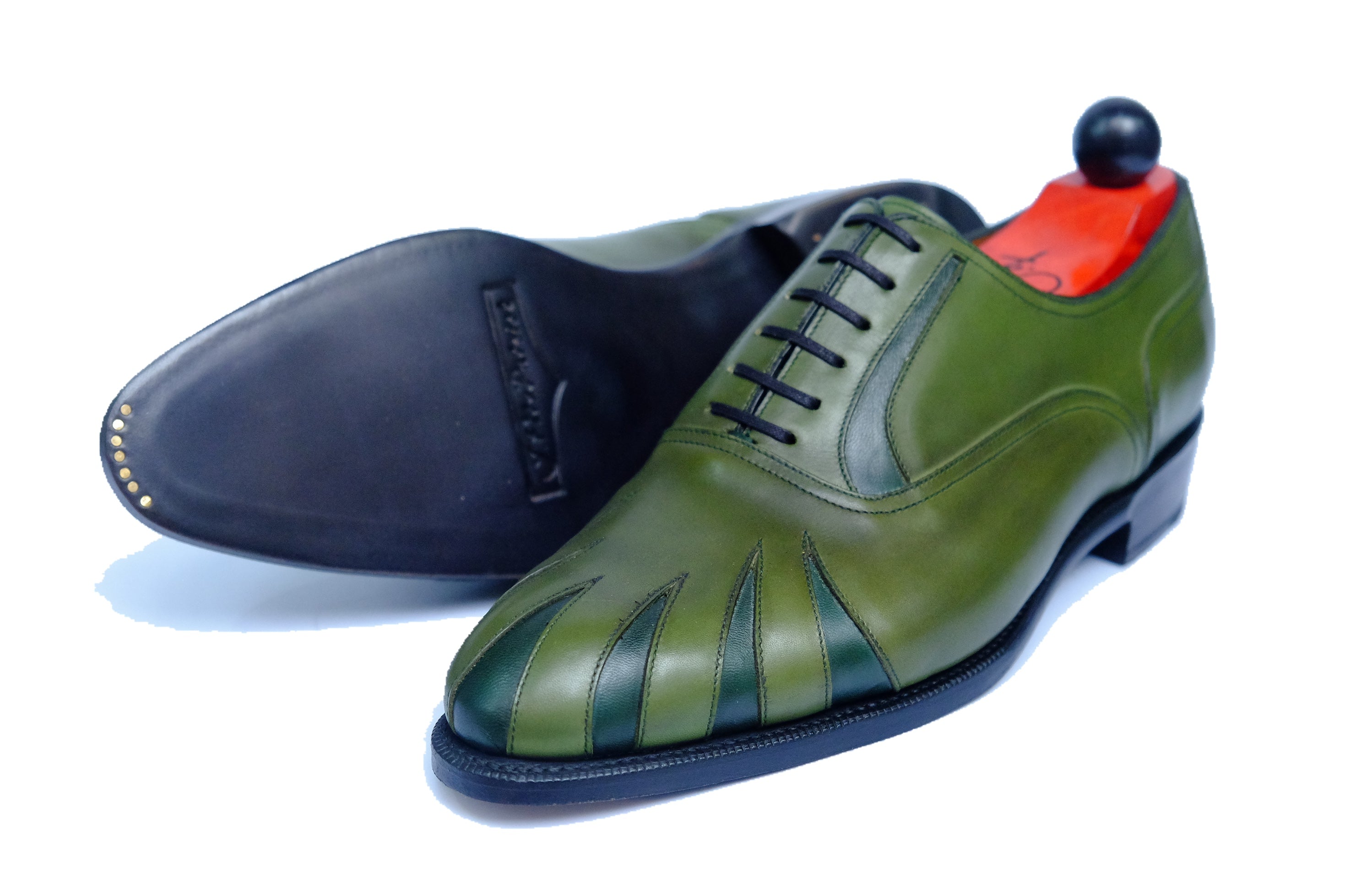 Tiger's Claw - MTO - Avocado Green Calf / Dark Green Calf - NGT Last - Single Leather Sole