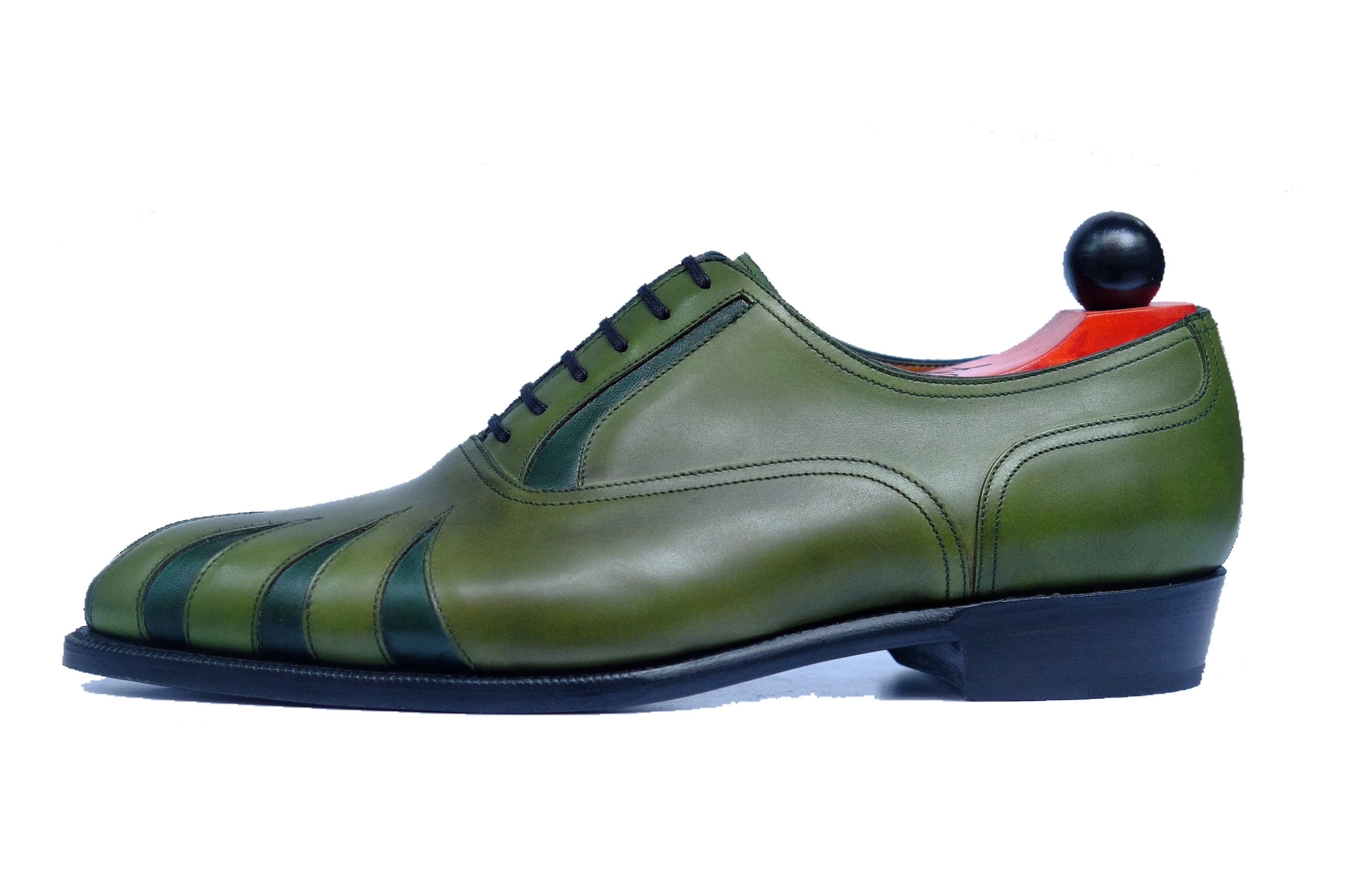 Tiger's Claw - MTO - Avocado Green Calf / Dark Green Calf - NGT Last - Single Leather Sole