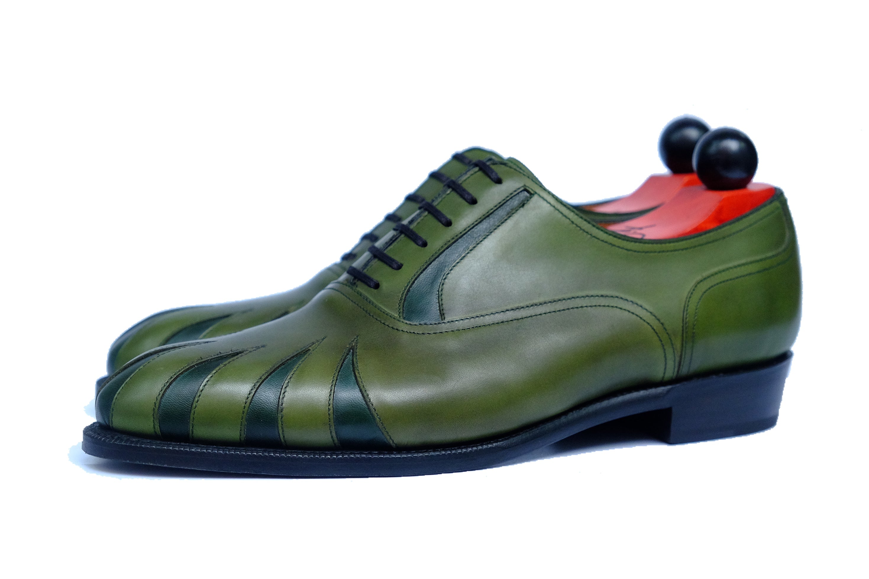 Tiger's Claw - MTO - Avocado Green Calf / Dark Green Calf - NGT Last - Single Leather Sole