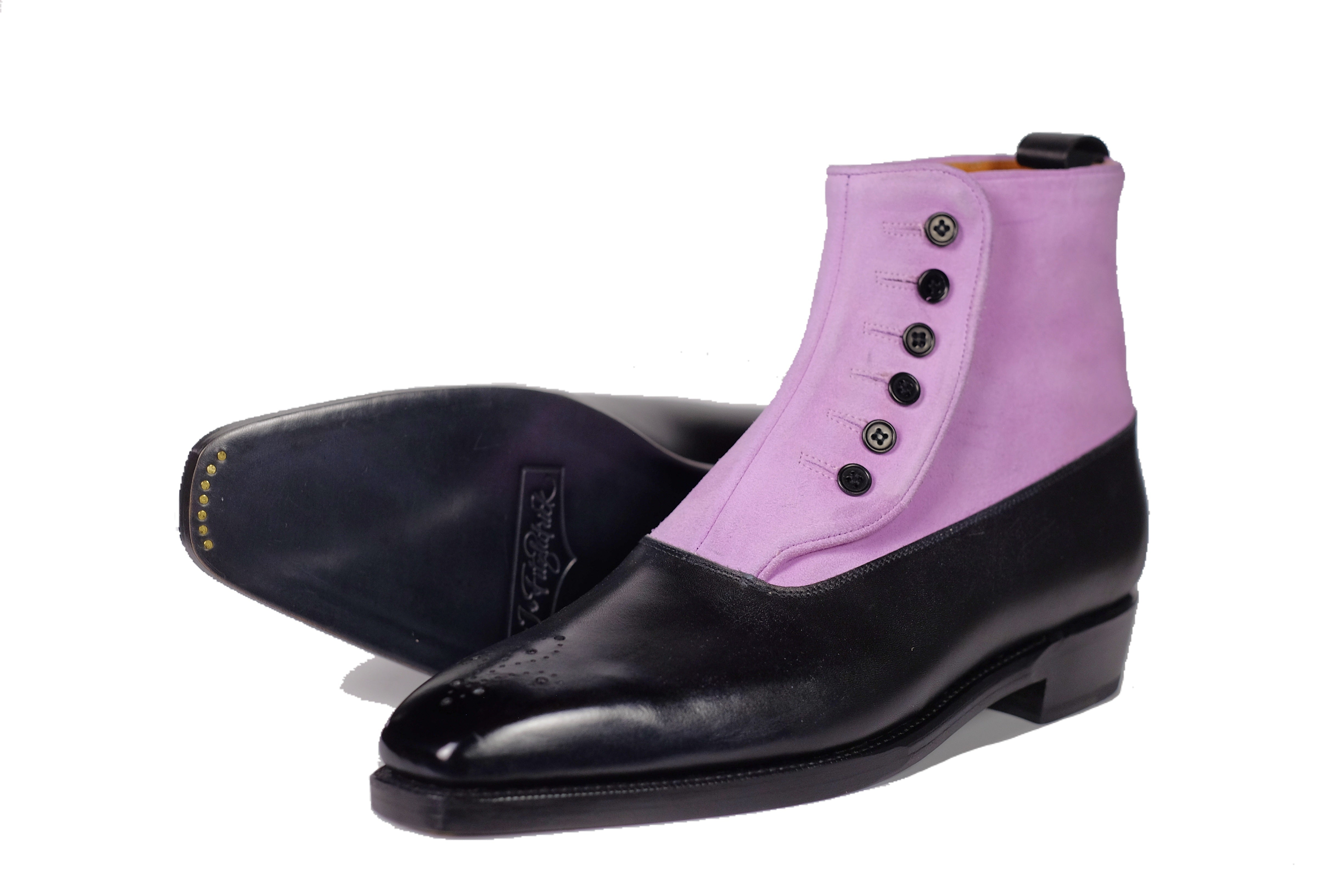 High Point - MTO - Black Calf / Blush Suede - MGF Last - Double Leather Sole