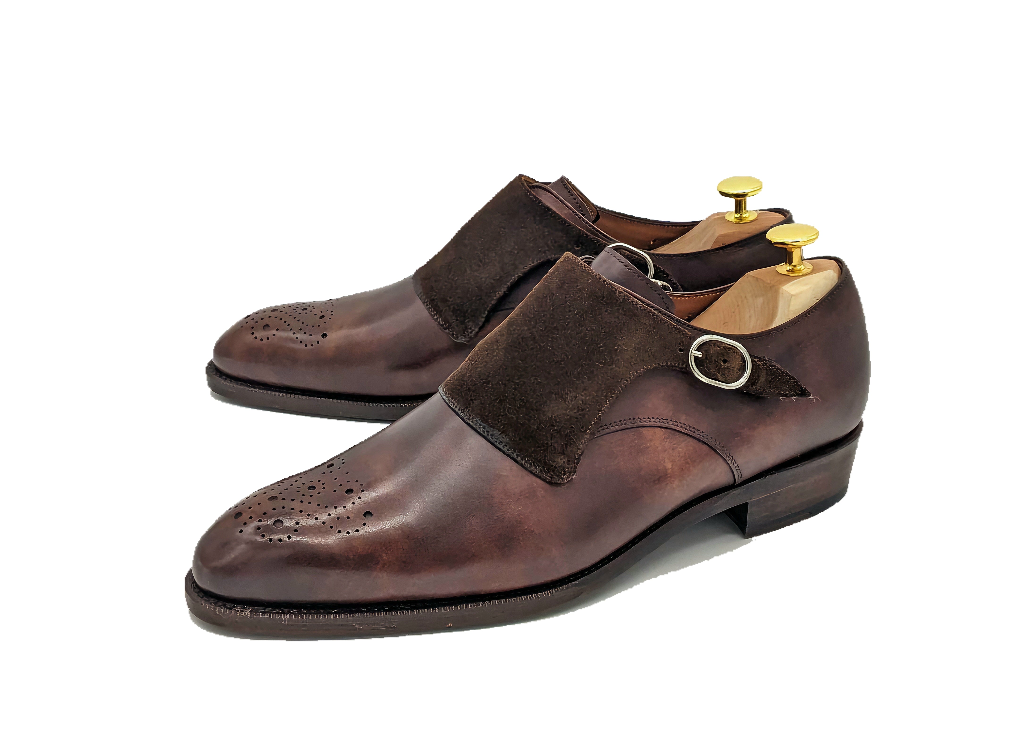 Corliss - MTO - Dark Brown Museum Calf / Dark Brown Suede - NGT Last - Single Leather Sole