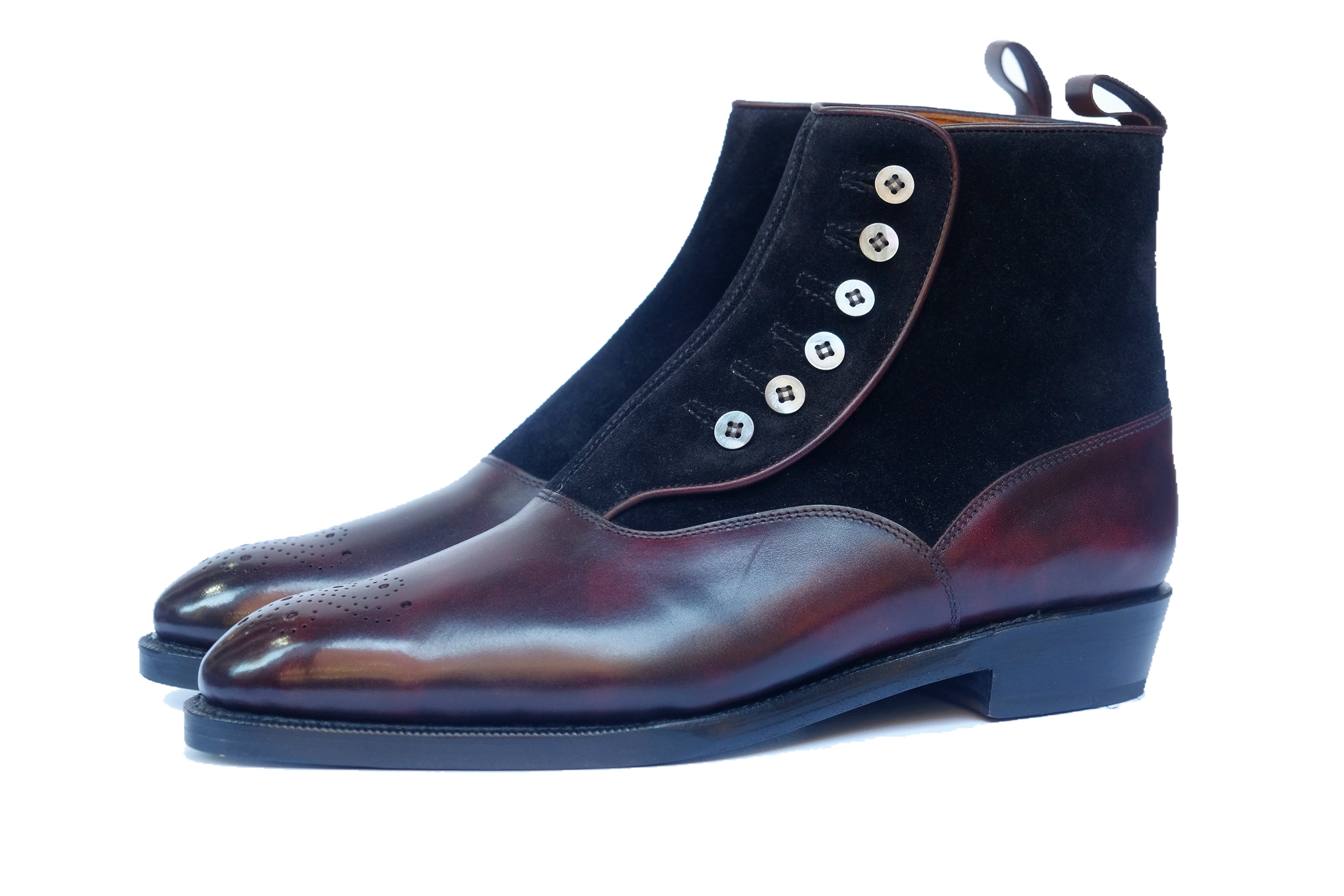 Westlake - MTO - Plum Museum Calf / Black Suede - NGT Last - Double Leather Sole