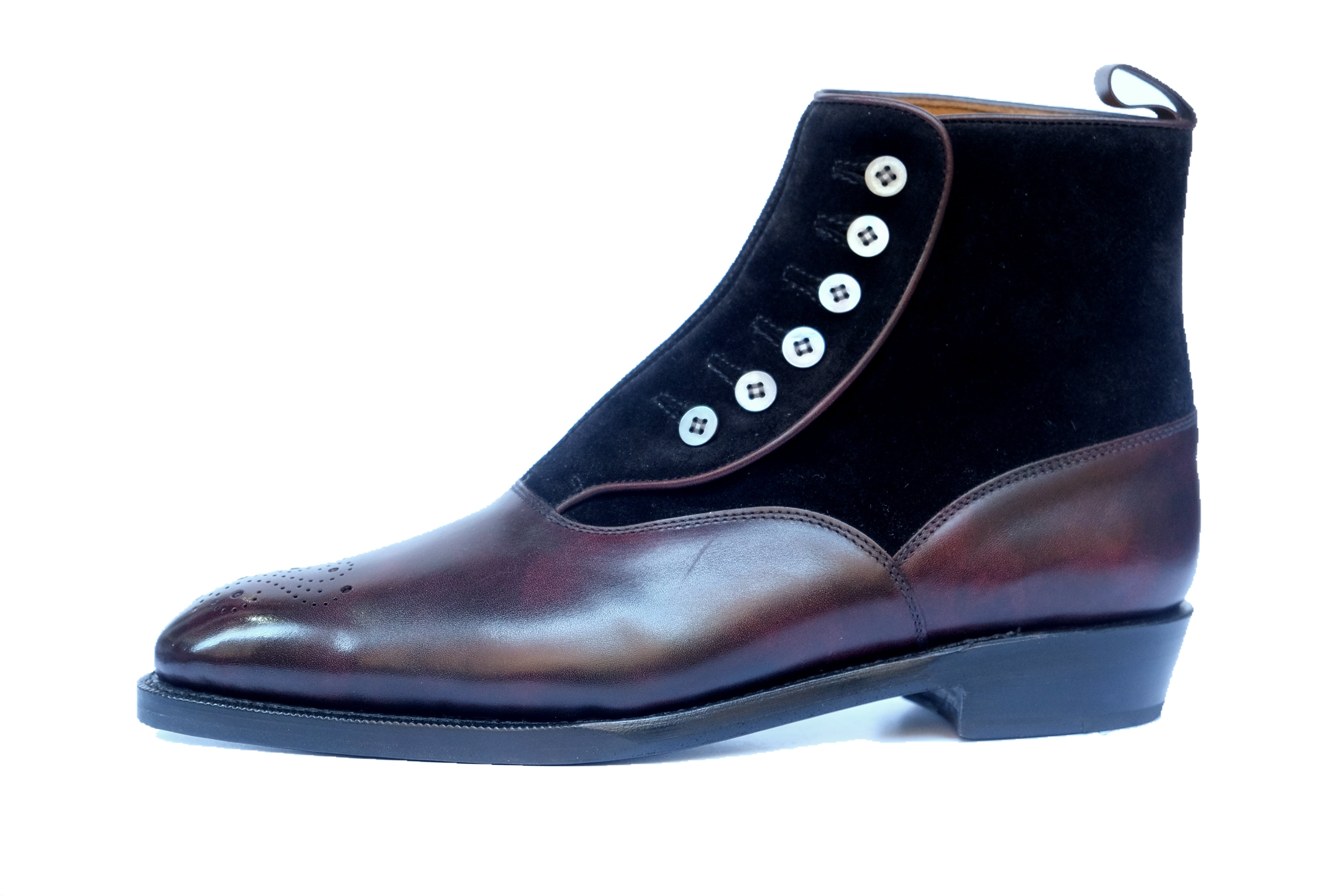 Westlake - MTO - Plum Museum Calf / Black Suede - NGT Last - Double Leather Sole