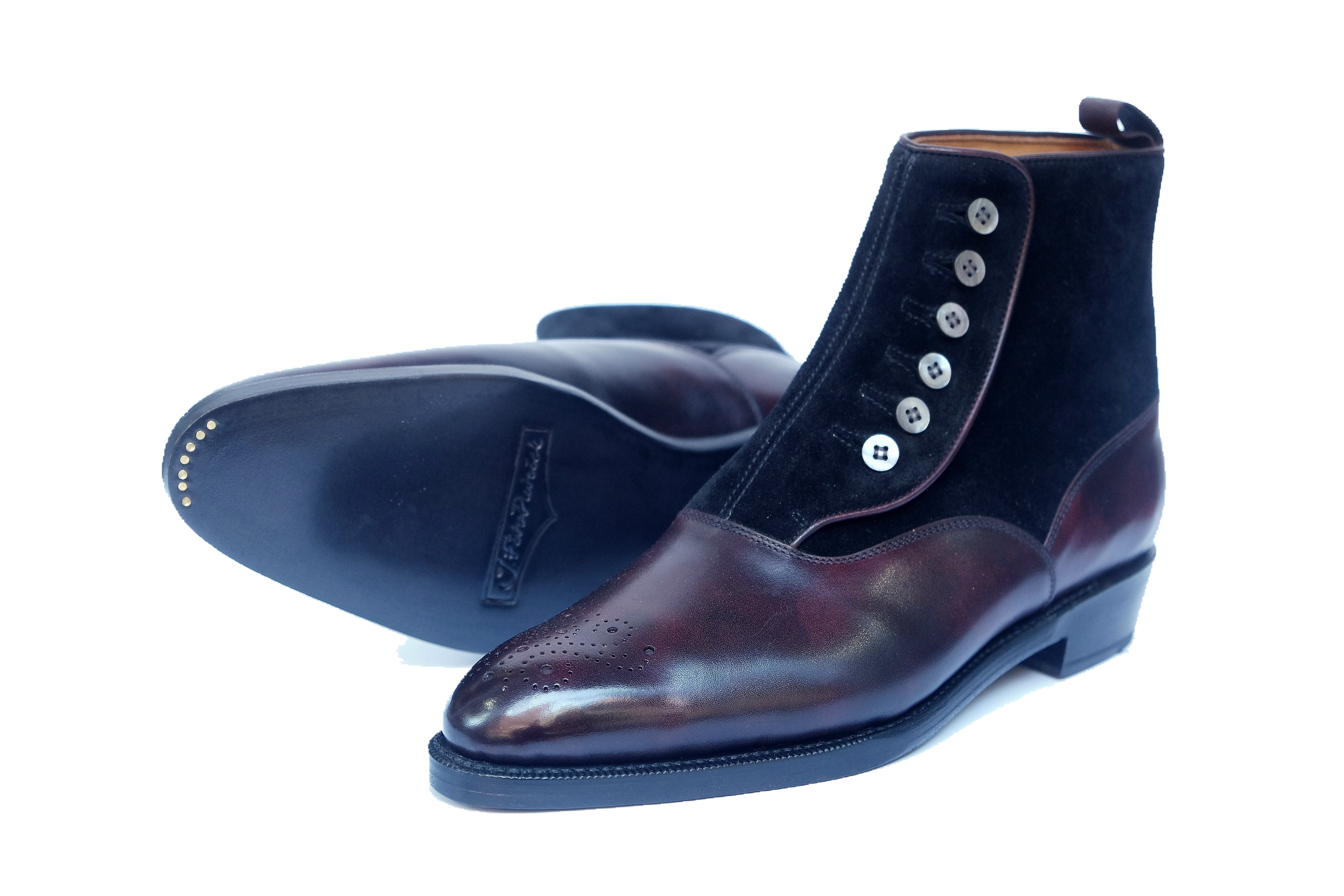 Westlake - MTO - Plum Museum Calf / Black Suede - NGT Last - Double Leather Sole