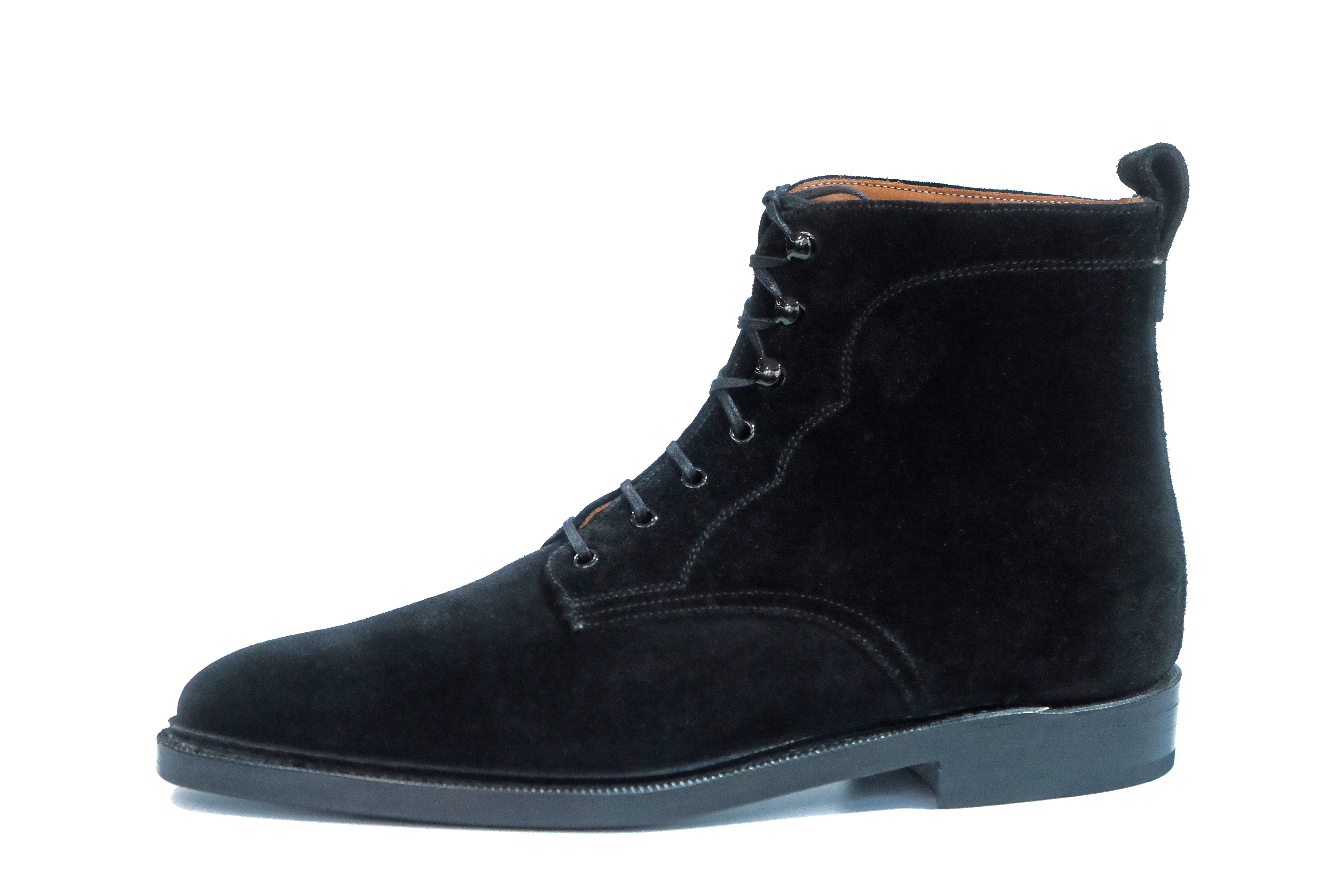 Foster - MTO - Black Suede - TMG Last - Double Leather Sole With 3/4 Storm Welt