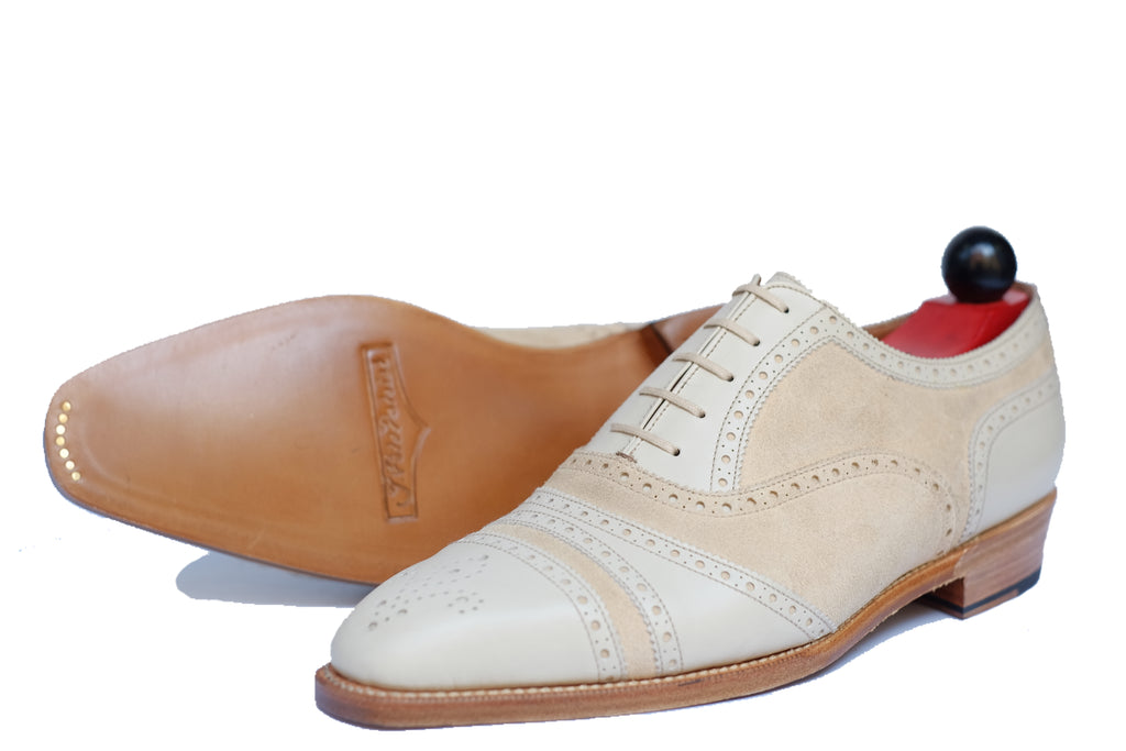 Phillips - Cream Calf / Cream Suede – J.FitzPatrick Footwear