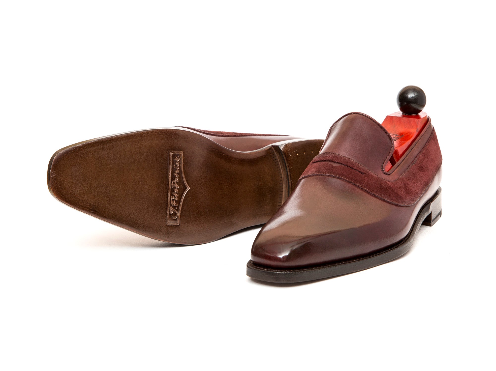 Marcos - MTO - Burgundy Calf / Burgundy Suede - LPB Last - Single Leather Sole